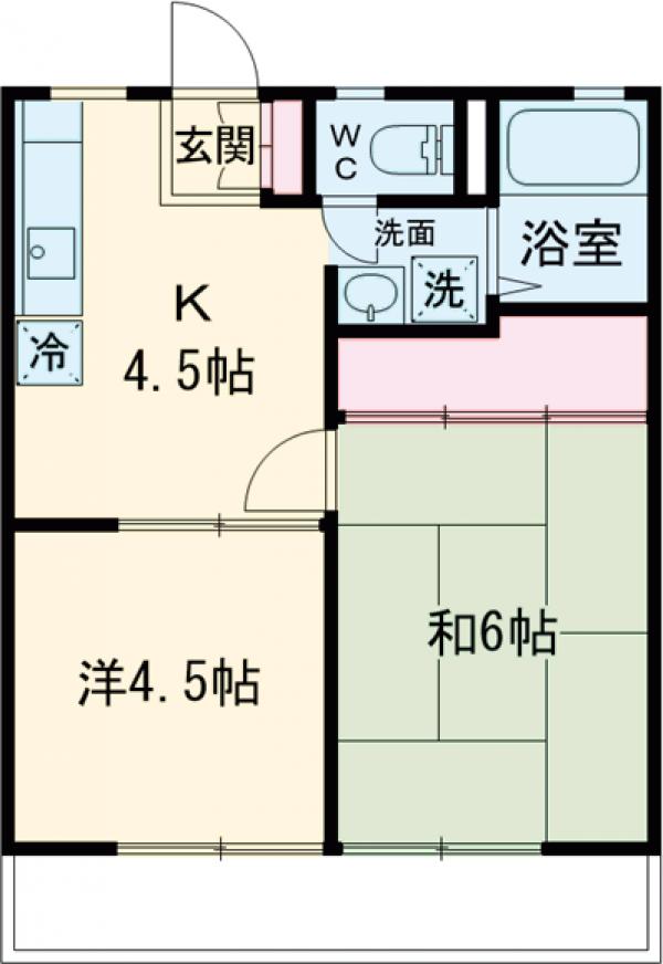 大蔵の完工年月(1991年3月)築の賃貸アパートの間取り