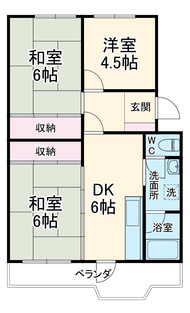 京成サンコーポ三山3号棟の間取り