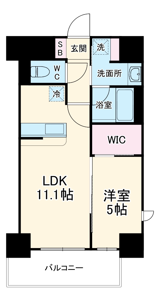 esteOeste難波元町の間取り