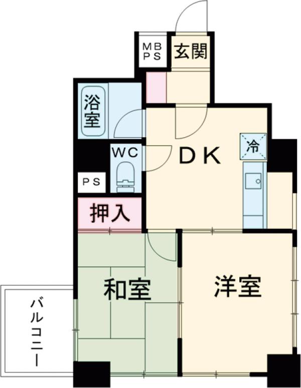 両国の完工年月(1981年11月)築の賃貸マンションの間取り