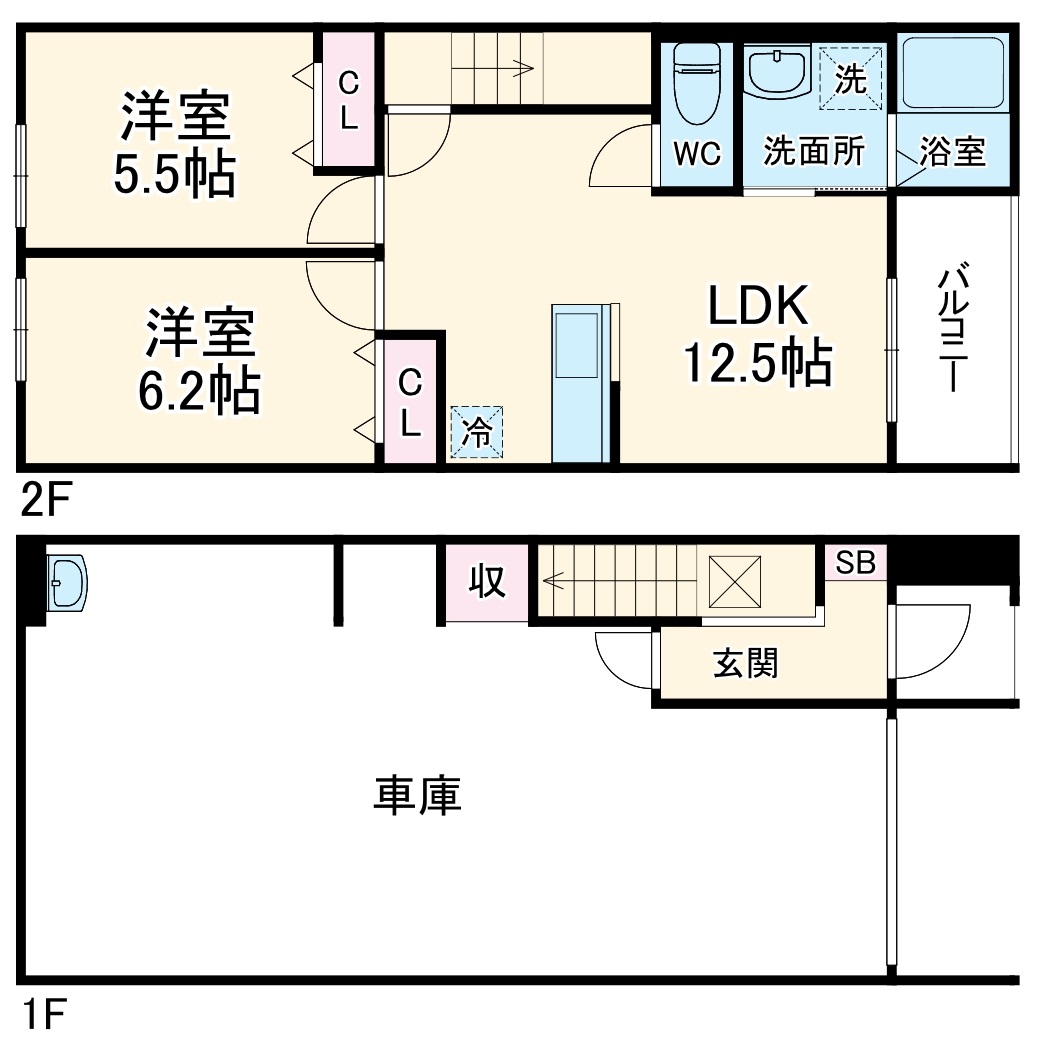 ガレージハウス鷲宮駅の間取り