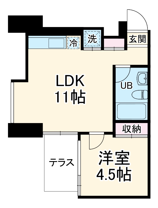 アーバンフラッツ湊町 の間取り