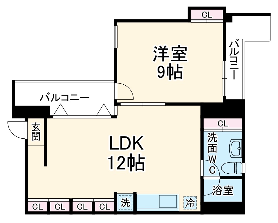 アーバンフラッツ湊町 の間取り