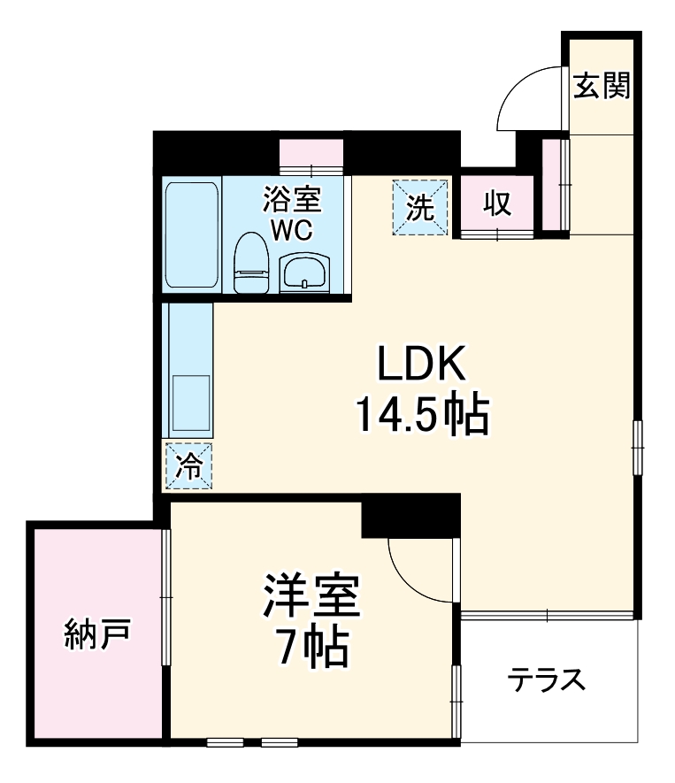 アーバンフラッツ湊町 の間取り