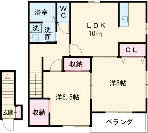 ラ・ドルチェ・ヴィータAの間取り