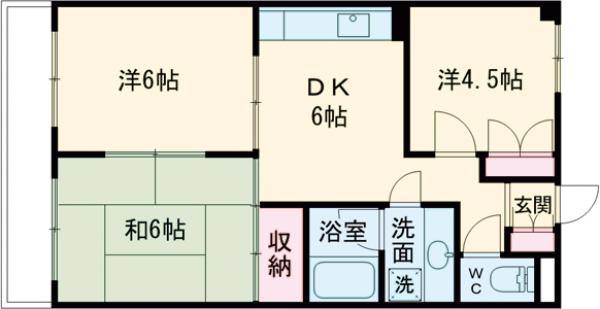 醍醐マンションの間取り