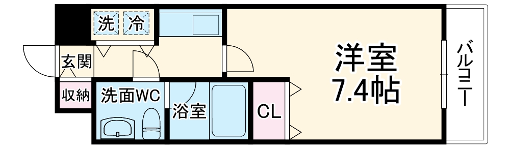 フローライト長堀橋の間取り