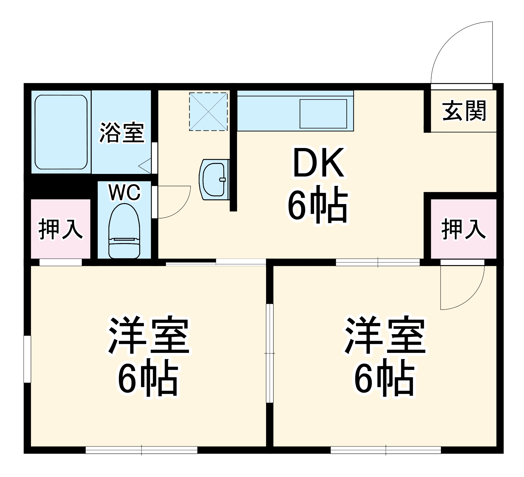クレスト弥生台Bの間取り