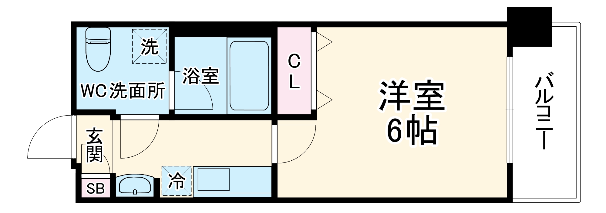 レオンコンフォート難波の間取り