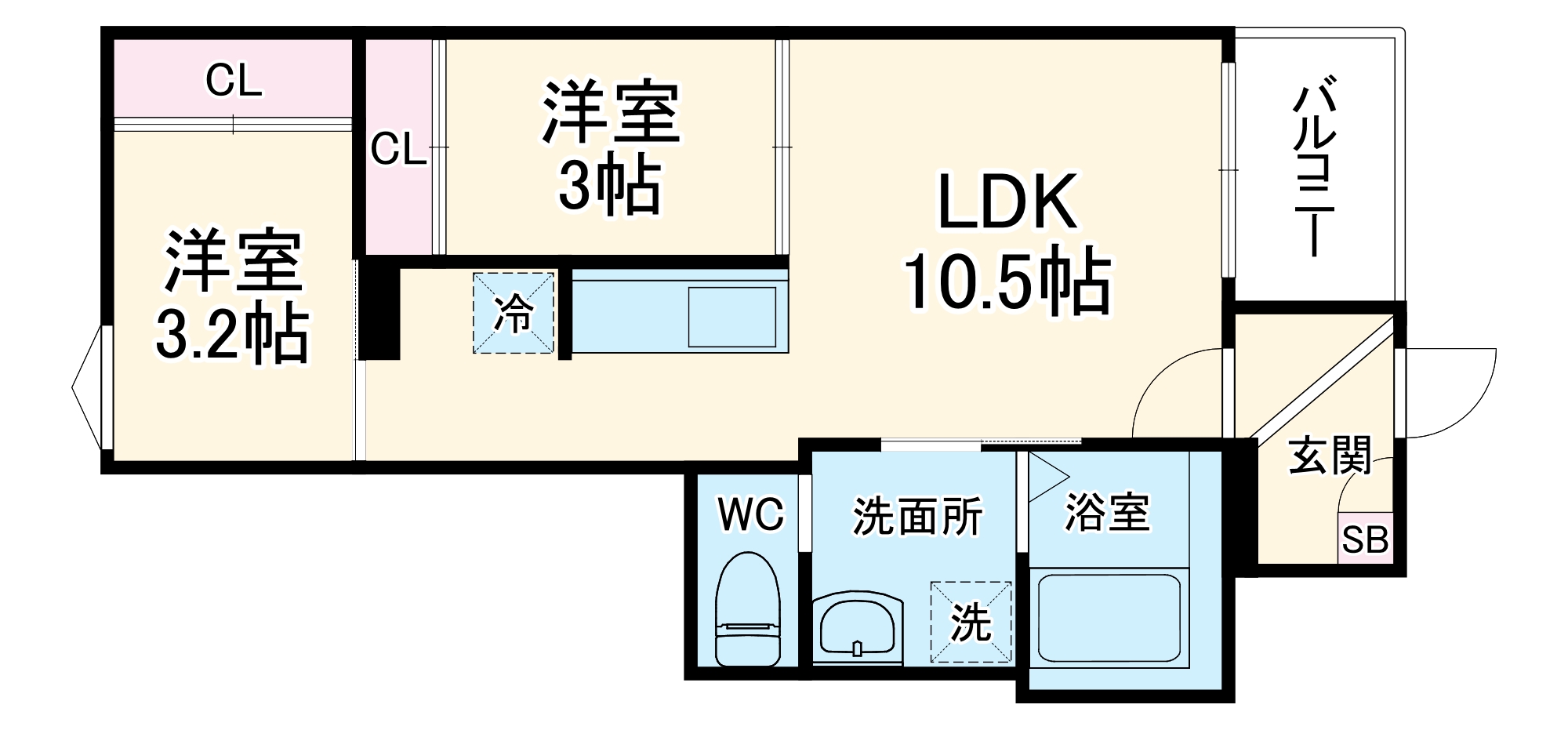 REGALEST伝馬町南の間取り