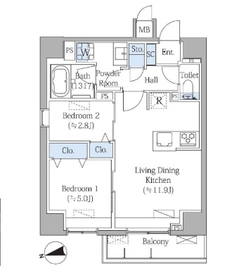 Grand Mark Residenceの間取り