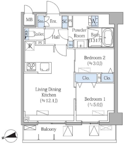 Grand Mark Residenceの間取り