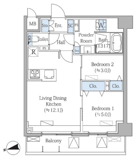 Grand Mark Residenceの間取り