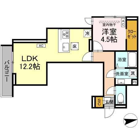 D Paina Shimosakunobe Iの間取り