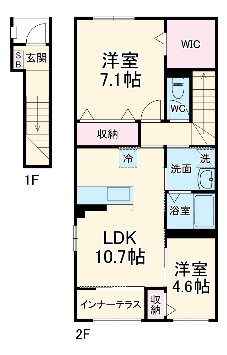 (仮称)藤沢大庭アパートの間取り