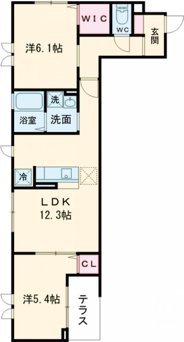 アンジュール徳丸B棟の間取り