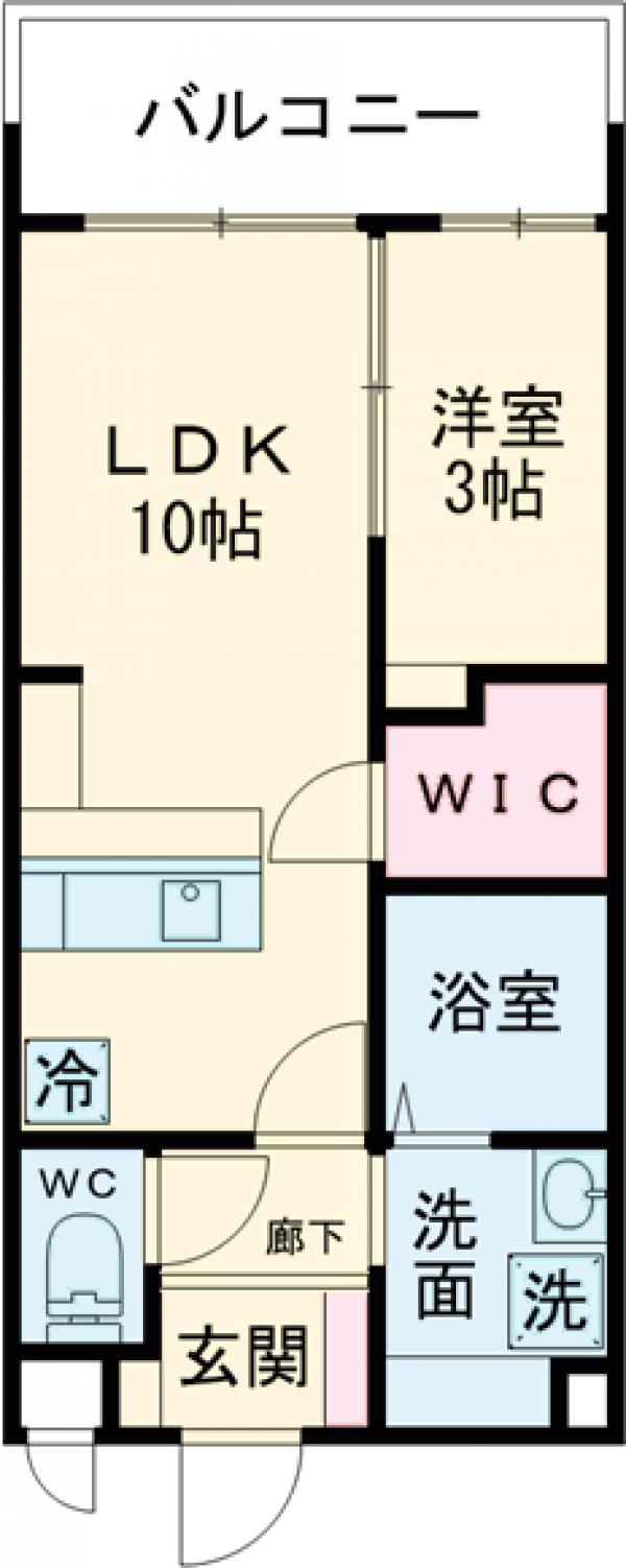 エフパルク大橋Ⅱの間取り