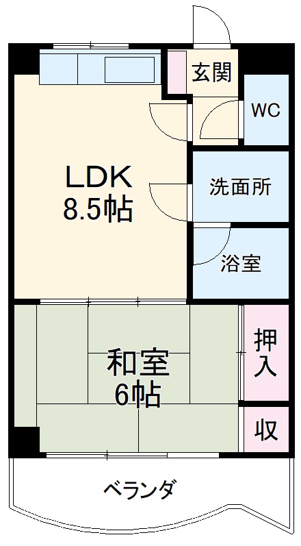 エスポワール杉山第2の間取り