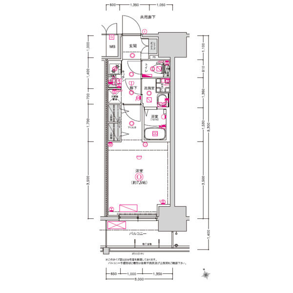 FRONTIER-RESIDENCE浅間町の間取り