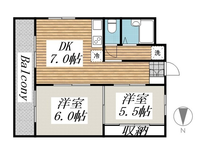 エクセレントひばりが丘Bの間取り
