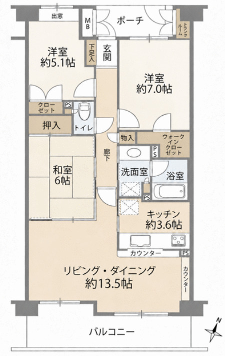 清瀬パークハウスの間取り