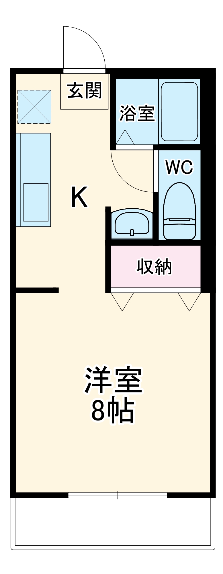 ハイツクヌギの間取り