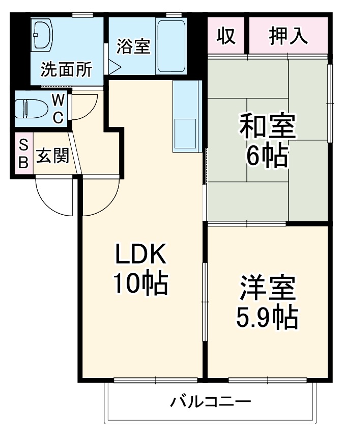 サーン山手住宅の間取り