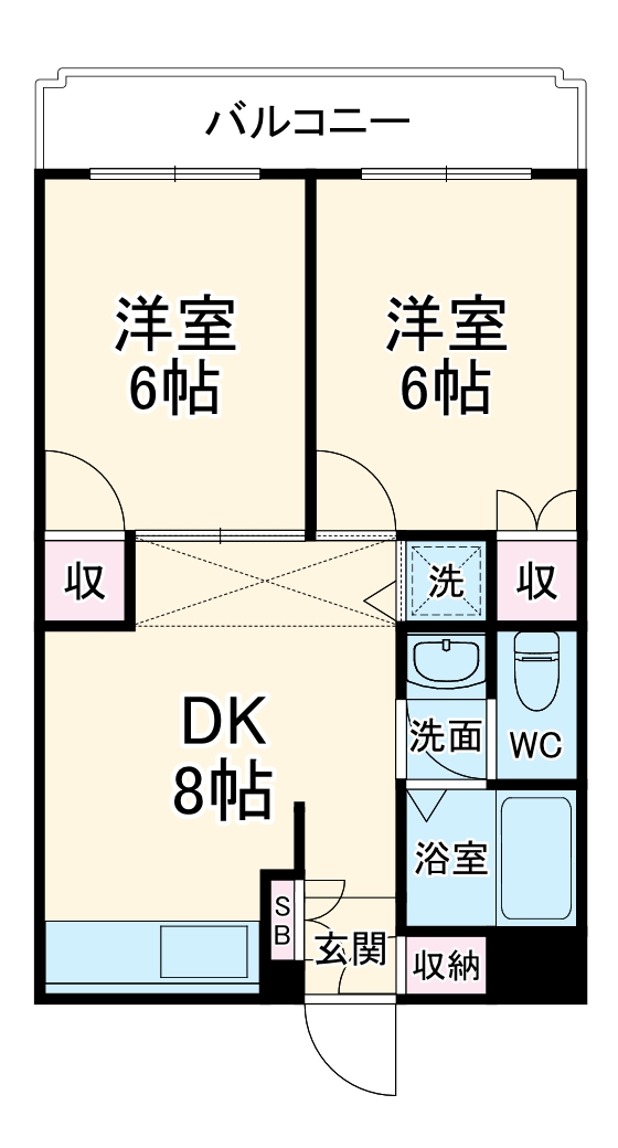 貝の坂クロス852の間取り