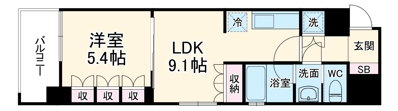 リーガル京都五条大宮の間取り