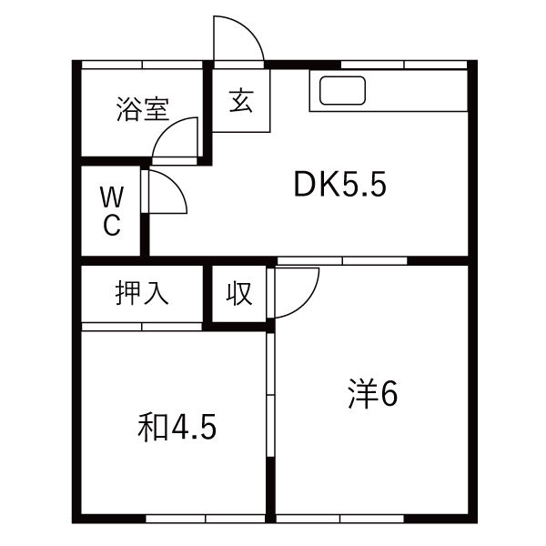 赤坂サンコーポの間取り