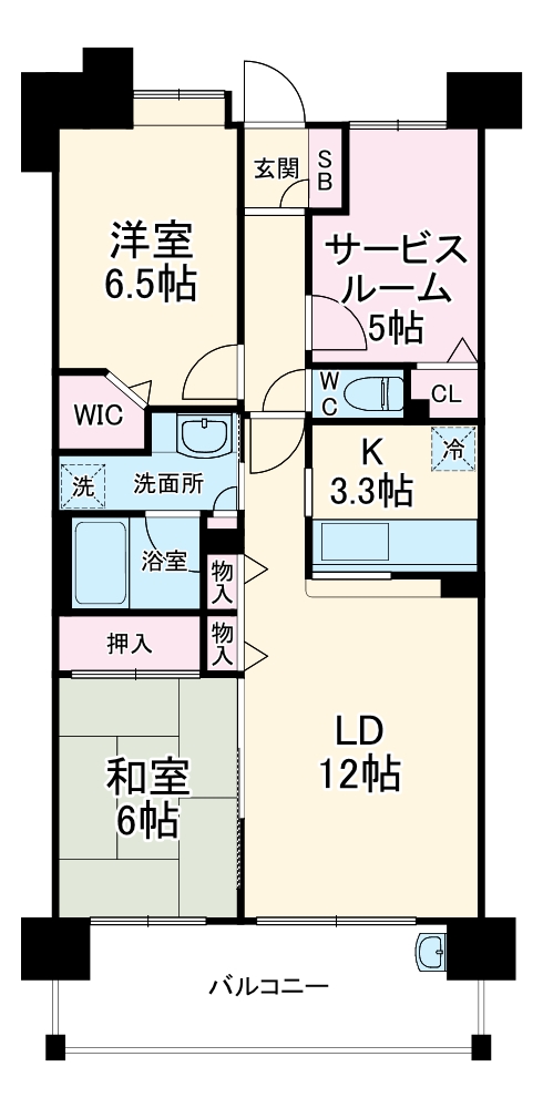 コスモ浦和常盤ヴェルテックスの間取り