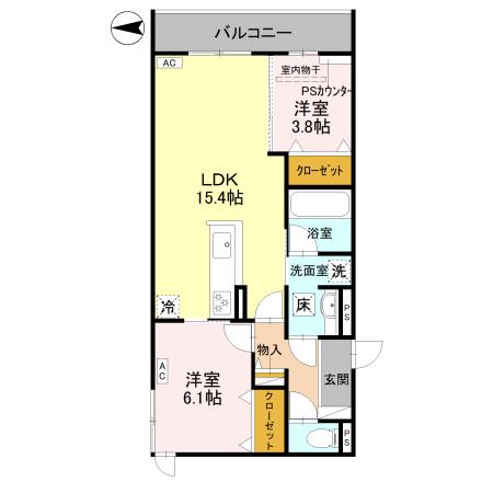 TORISIA千里丘2の間取り
