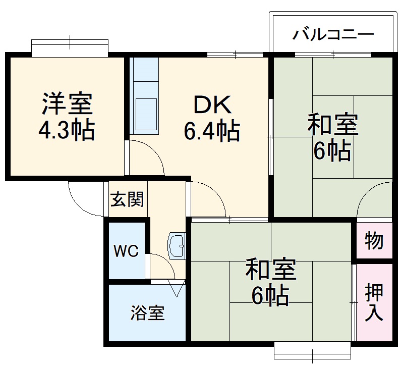 深見東の完工年月(1990年10月)築の賃貸アパートの間取り