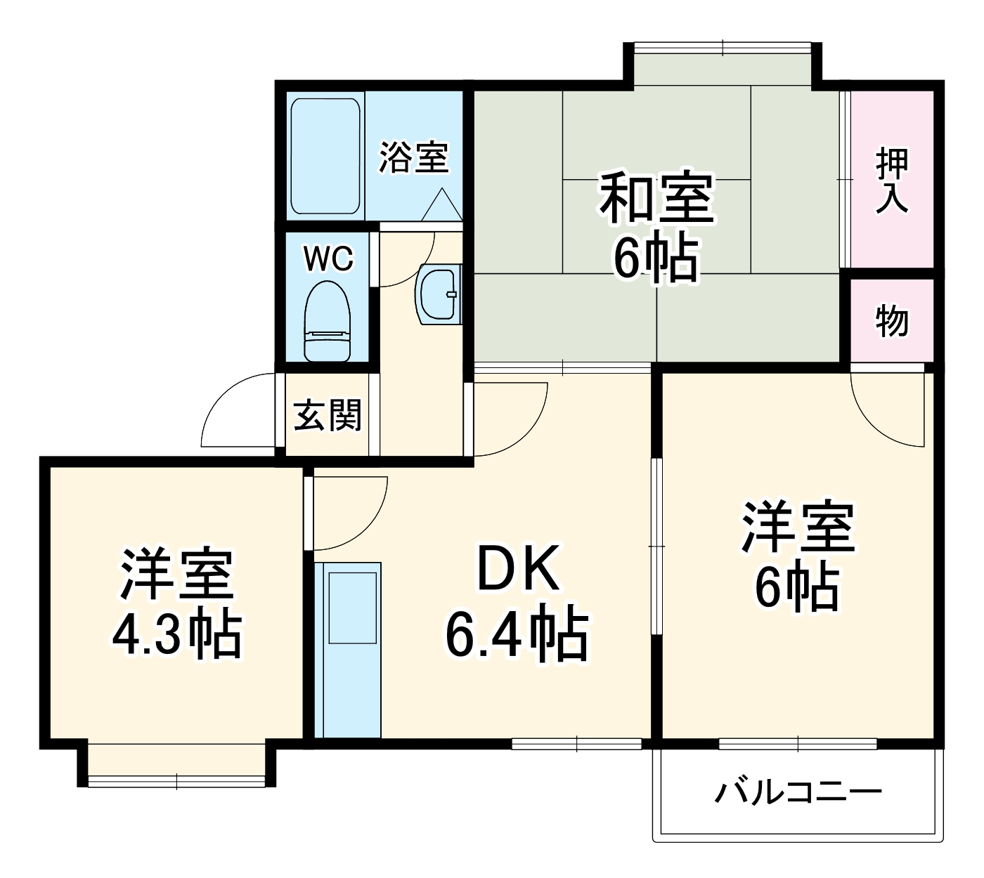 深見東の完工年月(1990年10月)築の賃貸アパートの間取り