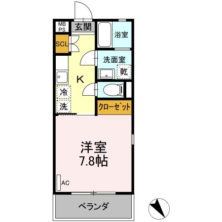 アークテラス古島の間取り