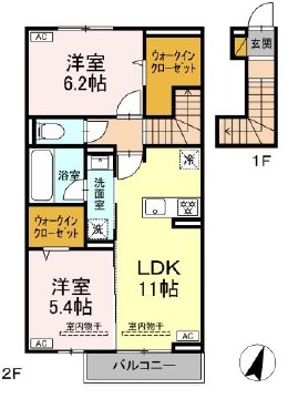 (仮称)高谷3丁目DーROOMの間取り