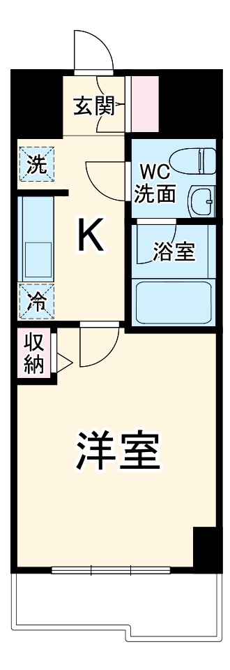 新丸子東の完工年月（2014年8月）築の賃貸マンションの間取り