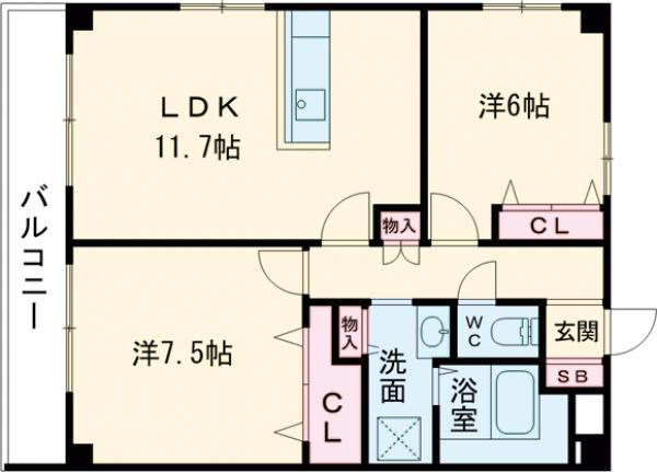 メルヴェイユの間取り