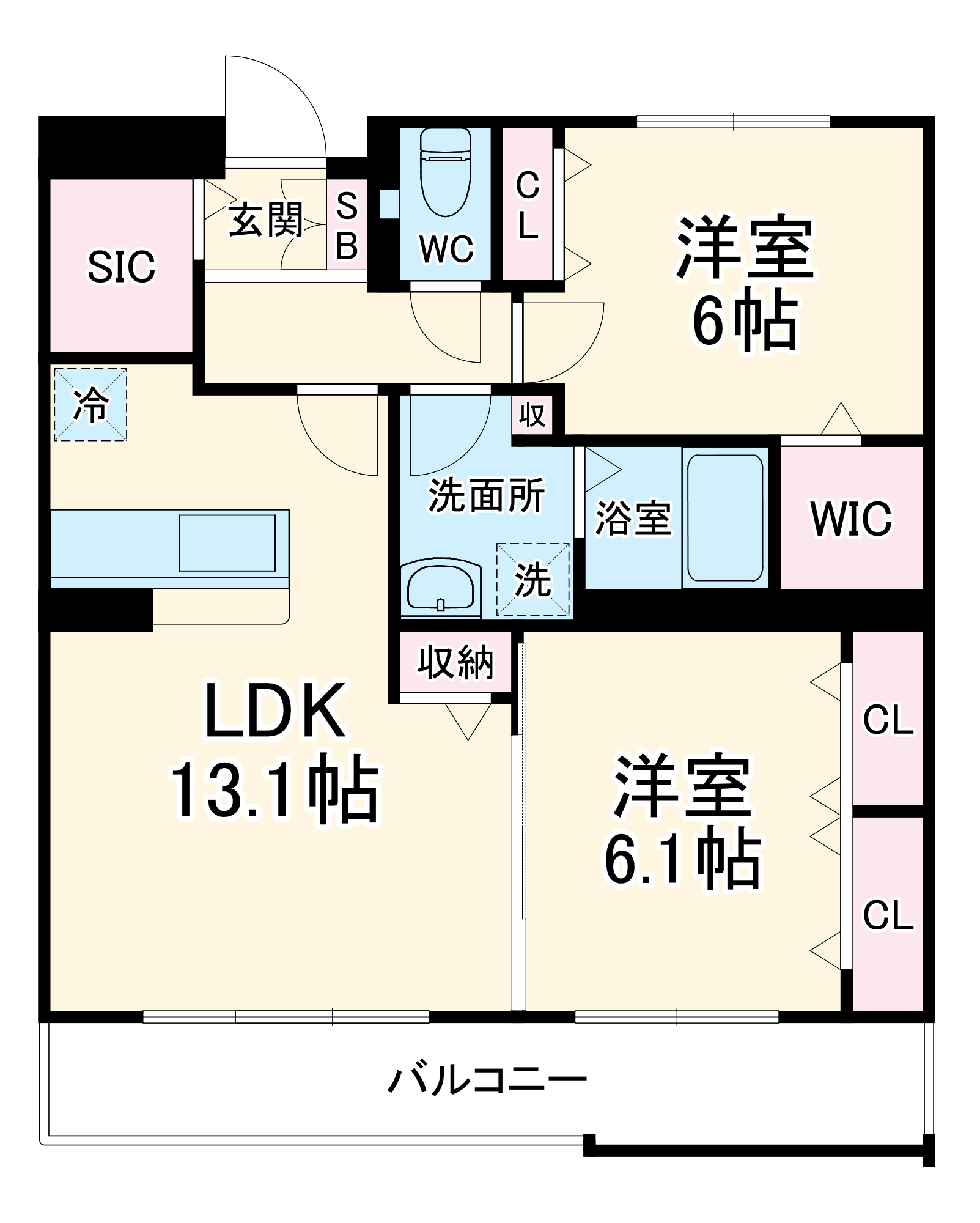 レグルス湘南の間取り