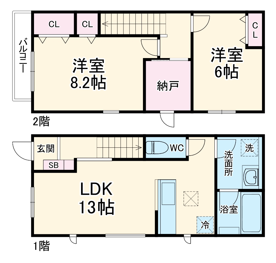 Popolare Uの間取り