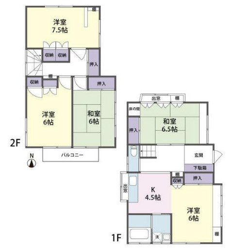 粕壁東5丁目戸建の間取り