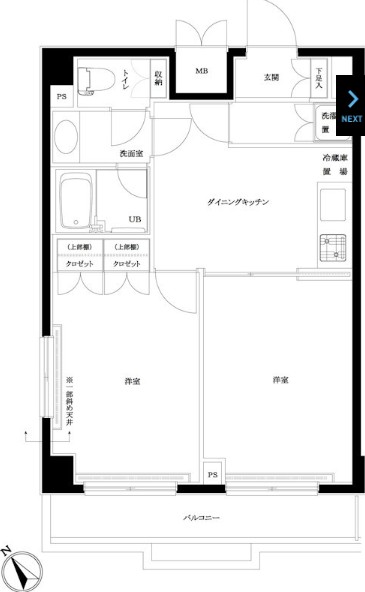 ルーブル上池台弐番館の間取り