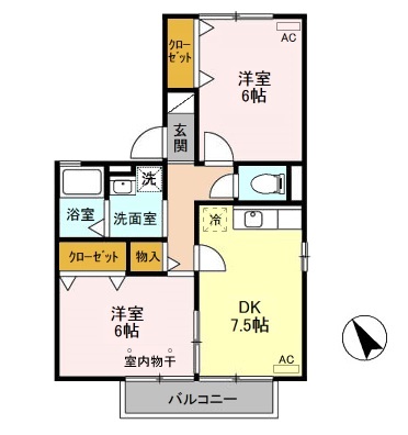 ウインドワードガーデンズ Bの間取り