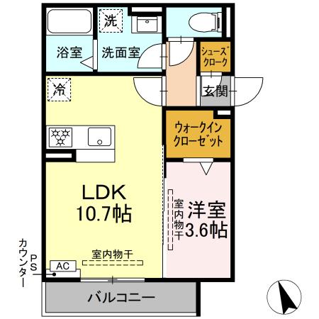 D-Hills龍禅寺Ⅲの間取り