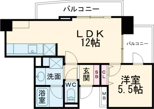 高砂の完工年月(2007年11月)築の賃貸マンションの間取り