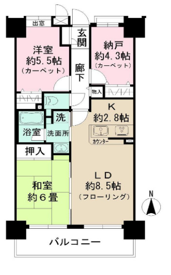 ライオンズプラザ梅島の間取り