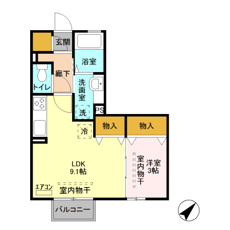グランツ Aの間取り