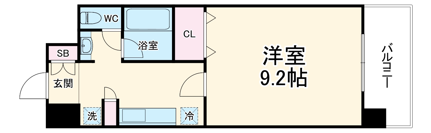 アーバンエース東心斎橋パルの間取り
