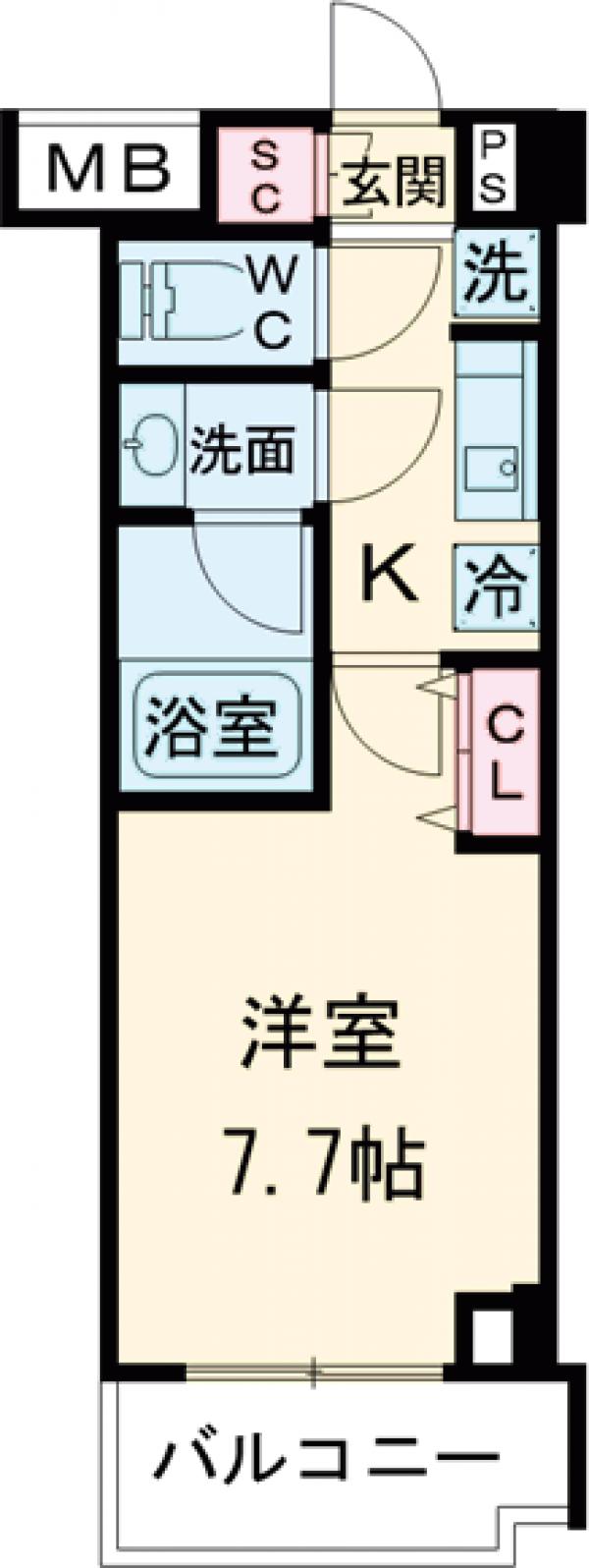 スカイコートグレース調布の間取り
