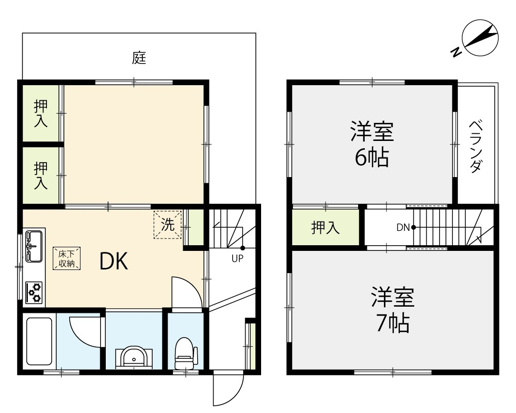 矢作戸建ての間取り